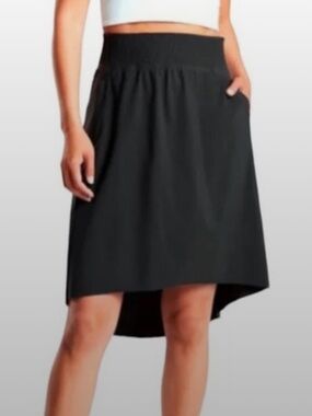 Athleta Black Cosmic High Low Athletic Skirt, Size XL